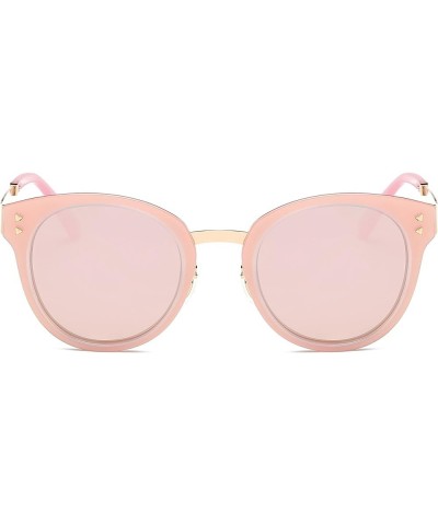 Women's 'Cybil' 51mm Round Designer Sunglasses Pink $15.59 Round