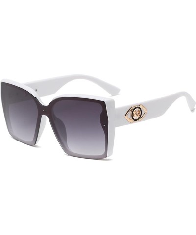 Fashion Men and Women Large-Frame Sunglasses Outdoor Vacation Beach Sun Glasses (Color : A, Size : Medium) Medium F $21.41 De...