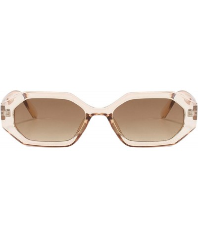 Fashion Small Polygon Square Sunglasses Women Jelly Color Gradient Shades UV400 Retro Men Tea Lens Sun Glasses Champagne $9.8...