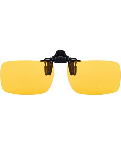 Non Polarized Clip On Sunglasses Over Prescription Glasses for Men Women UV Protection Clip-on Shades Yellow/Night Vision 59x...