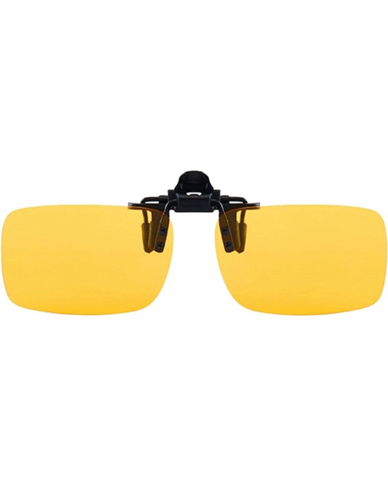 Non Polarized Clip On Sunglasses Over Prescription Glasses for Men Women UV Protection Clip-on Shades Yellow/Night Vision 59x...