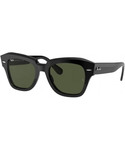 State Street RB2186 Square Sunglasses for Men for Women + BUNDLE With Designer iWear Eyewear Kit Black / G-15 Green $77.32 De...
