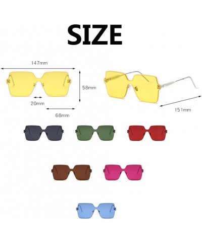 2PCS Rimless Sunglasses for Women Men Retro Fashion One Piece Sunglasses UV 400 Protection DD591 Black $12.20 Rimless