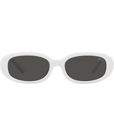 Women's Ph4198u Universal Fit Oval Sunglasses Shiny White/Dark Grey $52.94 Oval