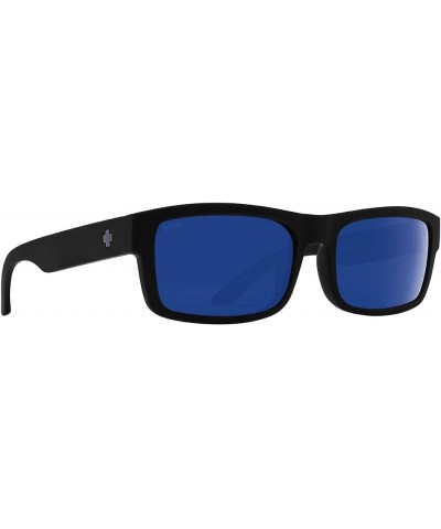 Optic Discord Lite, Square Sunglasses, Color and Contrast Enhancing Lenses Matte Black Happy Polarized Bronze with Blue Spect...