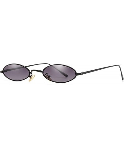 Retro Metal Oval Frame Men and Women Sunglasses Outdoor Vacation Decorative Sunglasses (Color : C, Size : 1) 1 I $12.56 Designer