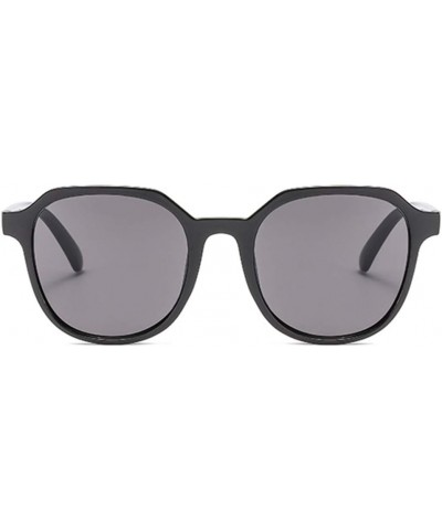 Unisex Sunglasses Retro Bright Black Grey Drive Holiday Round Non-Polarized UV400 Bright Black Grey $6.47 Round