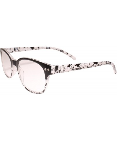 Womens Black Splatter Pattern Frame 1.25 Reading Glasses Reader $9.02 Rectangular