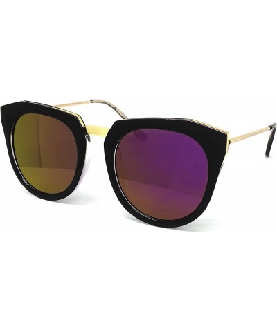 7936-1 Premium Oversize Mirrored Sunglasses Purple $12.18 Oversized