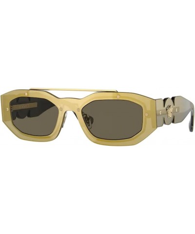 VE2235 Irregular Sunglasses for Men + BUNDLE With Designer iWear Eyewear Kit Transparent Brown Mirror Gold / Brown $113.16 De...