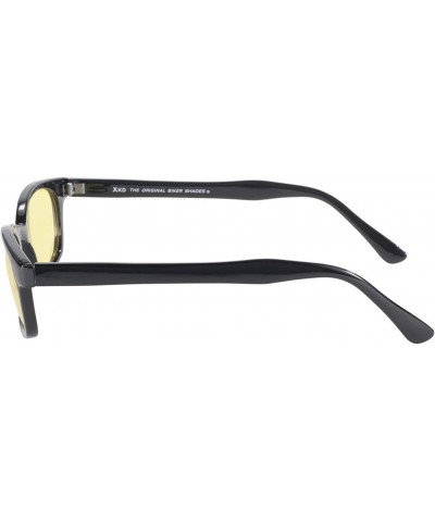 2 Pairs of Pacific Coast Sunglasses X-KD's Biker Sunglasses Black Frames with Smoke & Yellow Lenses $15.89 Rectangular