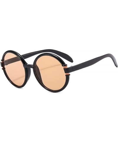 Vintage Round Frame Outdoor men and women Sunglasses Holiday Riding Driving Trend UV400 Sunglasses Gift C $16.23 Designer