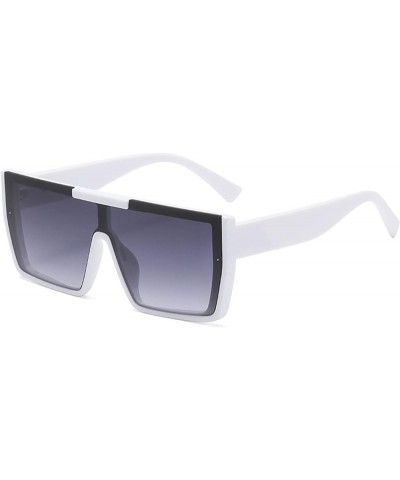 Square Frame Fashion Men and Women Decorative UV400 Sunglasses Outdoor Vacation Party Decorative Sunglasses (Color : F, Size ...