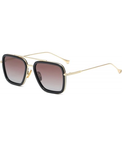 Square Polarized Men and Women Sunglasses Outdoor Vacation Driving Sunglasses (Color : E, Size : Medium) Medium H $18.90 Desi...
