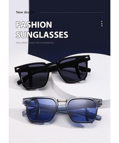 Square Frame Retro Men and Women Driving Decorative Sunglasses (Color : C, Size : 1) 1A $15.75 Designer