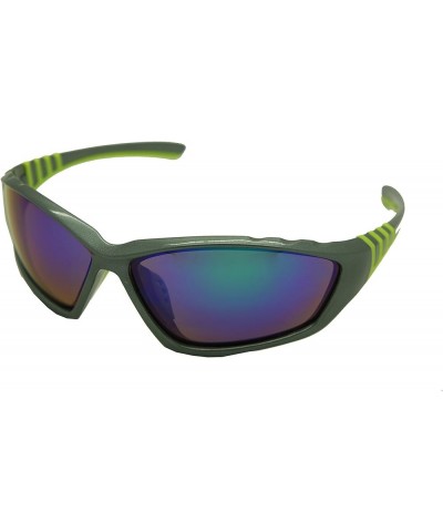 ColorViper Double Injection Sunglasses SPORTS 2753 Shiny Gunmstal Green / Blue Mirror $12.25 Wayfarer