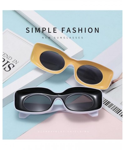 Hip Hop Men and Women Prom Sunglasses Sunglasses Womens (Color : Navy, Size : Medium) Medium Navy $16.36 Designer