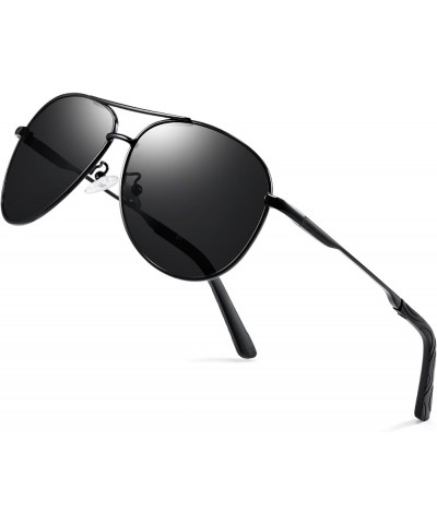 Polarized Aviator Sunglasses for Men Women- Classic Sun Glasses for Driving Fishing with UV Protection Z98 Black $8.84 Aviator