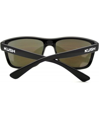 KUSH Sunglasses Black Soft Square Frame Unisex Fashion Multicolor Mirror Lens Black fuchsia mirror $8.82 Square