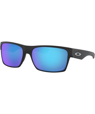 Men's Oo9189 Twoface Square Sunglasses Matte Black/Sapphire Iridium Polarized $68.18 Square
