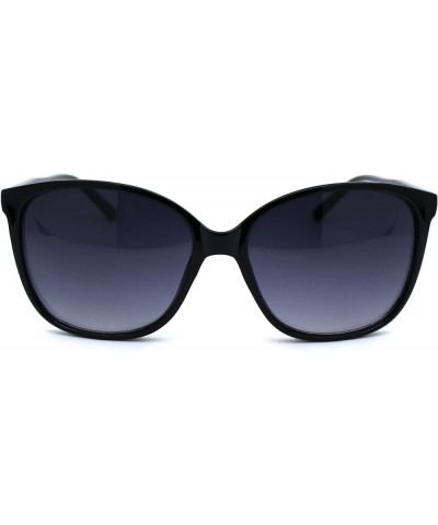 Womens Thin Plastic Boyfriend Butterfly Horn Rim Sunglasses Black Smoke $8.22 Butterfly