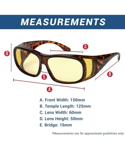 NIGHT-LITE FitOns® Night Driving Glasses with Anti Reflective Coating Tortoise Light Yellow $27.47 Designer