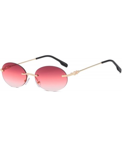 Oval Fashion Sunglasses for Men and Women Outdoor Beach Sunshade (Color : C, Size : Medium) Medium A $21.40 Designer