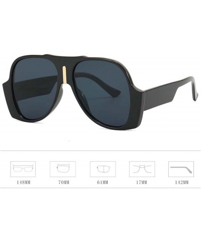 Large Frame Men and Women Sunglasses Street Shooting Outdoor Sunshade Decoration Driving Glasses (Color : F, Size : Medium) M...