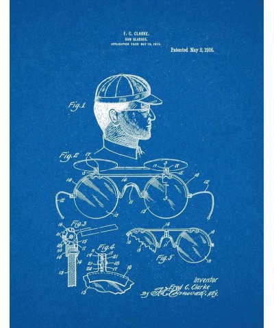 Sunglasses Patent Print Midnight Blue (8" x 10") M15538 13" x 19" Blueprint $11.77 Designer