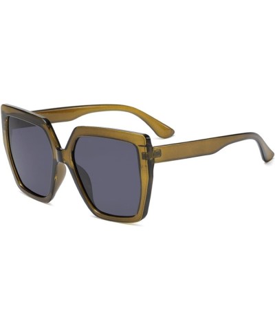 Square Big Frame Street Shooting Decorative Sunglasses Outdoor Men and Women (Color : G, Size : 1) 1 B $13.35 Designer