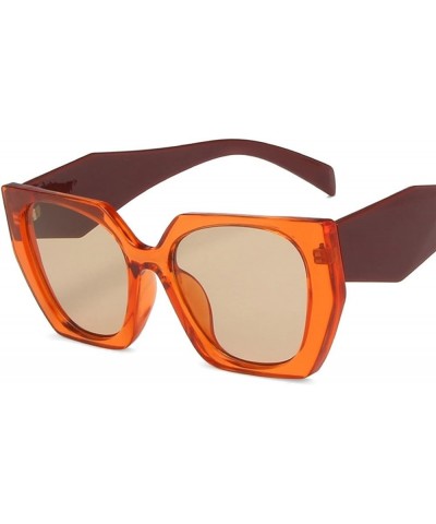 Hip Hop Large Frame Outdoor Decorative Sunglasses for Men and Women (Color : F, Size : 1) 1 D $14.19 Designer