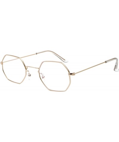 Heart Sunglasses for Women Women Men Classic Square Polarized Sunglasses Retro Trendy Sunnies Eyewear b337 Gold $3.24 Round