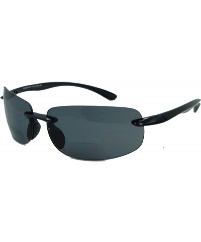 Lovin Mawi Wrap Around Bifocal Sunglasses, Rimless Reading Glasses with UV Protection - Polarized Lens - Tortoise - 2.5x Prem...