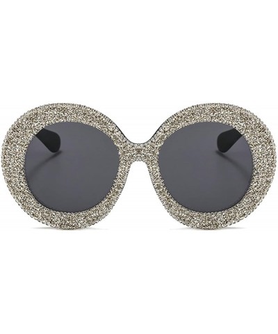 Oversized Round Sunglasses Women Diamond Rhinestone Sunglasses Men Luxury Glasses Eyeglasses Black $14.57 Round