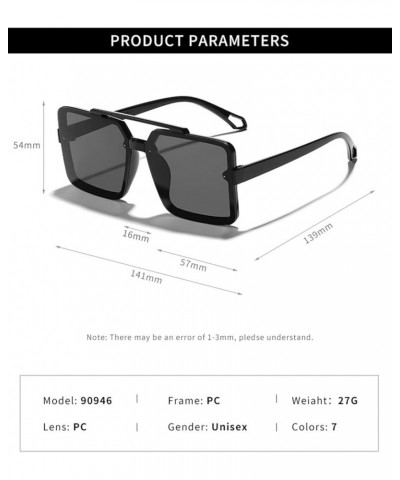 Large Frame Square Men And Women Sunglasses Outdoor Vacation Trendy UV400 Sunglasses Gift A $13.21 Designer