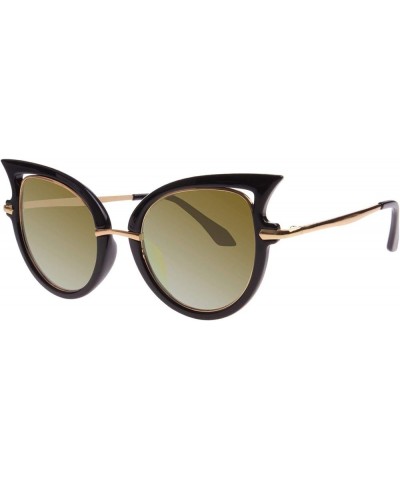 Cat Eye Sunglasses Womens Large Oversized Frame Sexy Designer Fashion Shades Gold $23.37 Rectangular