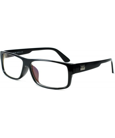Kayden" Retro Unisex Plastic Fashion Clear Lens Glasses Black $10.25 Square