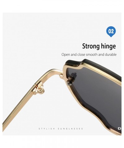 Metal Fashion Men and Women Outdoor Holiday Party Photo Decorative Sunglasses (Color : C, Size : 1) 1 C $18.45 Designer