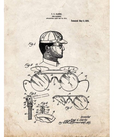 Sunglasses Patent Print Midnight Blue (8.5" x 11") M15538 5" x 7" Old Look $10.27 Rectangular