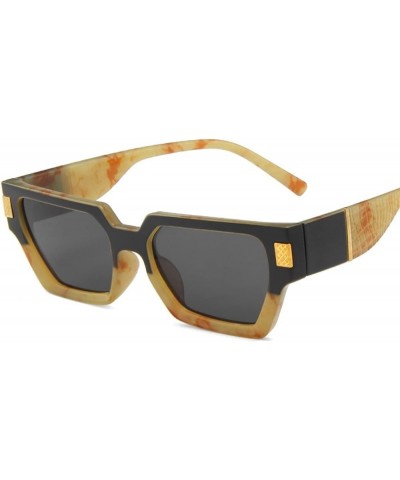 Square Small Frame Fashion Retro Decorative Sunglasses for Men and Women (Color : D, Size : 1) 1A $20.33 Designer