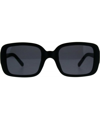 Mod Women Rectangular Plastic Retro Sunglasses Matte Black $8.67 Rectangular
