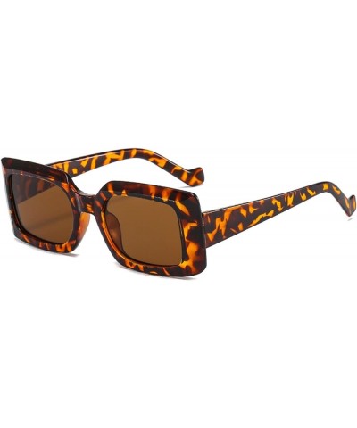 Fashion Men and Women Simple Outdoor Vacation Square Sunglasses (Color : D, Size : 1) 1 E $15.97 Designer