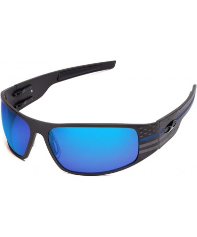 Big Daddy Bagger Mirror Lens Sunglasses with Thin Blue Line Frame Mirror Blue $104.48 Designer