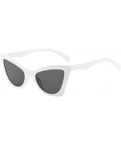Unique Glasses Vintage Cat Eye Sunglasses Fashion Style UV Protection Glasses Sunglasses Cool White $16.47 Rectangular