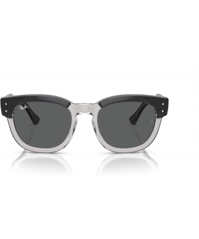 Rb0298s Mega Hawkeye Square Sunglasses Dark Grey on Transparent/Dark Grey $58.39 Square