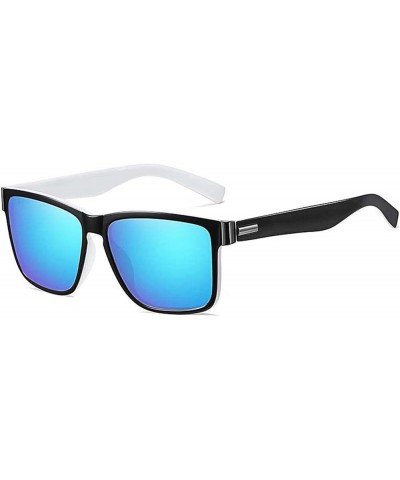 Square Polarized Men's and Women's Sunglasses Outdoor Sports Sunshade Glasses (Color : F, Size : Medium) Medium F $25.04 Square