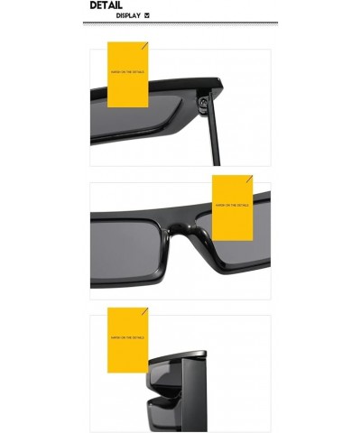 Square Small Frame Fashion Street Shooting Decorative Sunglasses Men and Women Outdoor Vacation (Color : E, Size : 1) 1 B $13...