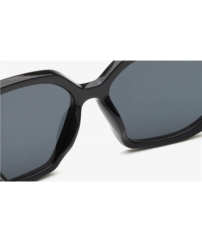 Retro Square Large Frame Thick Frame Women's Outdoor Vacation Driving Sunglasses (Color : D, Size : 1) 1 D $18.95 Designer