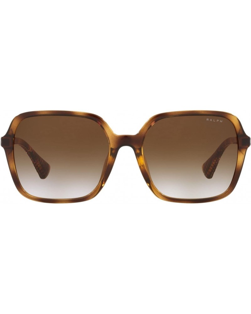Women's RA5291U Universal Fit Square Sunglasses, Gradient Brown, 56 mm $30.59 Square