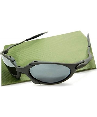 Top Sports Sunglasses UV400 Polarized Mirror Aluminum Metal Frame Riding Driving Grey Silver $25.30 Sport